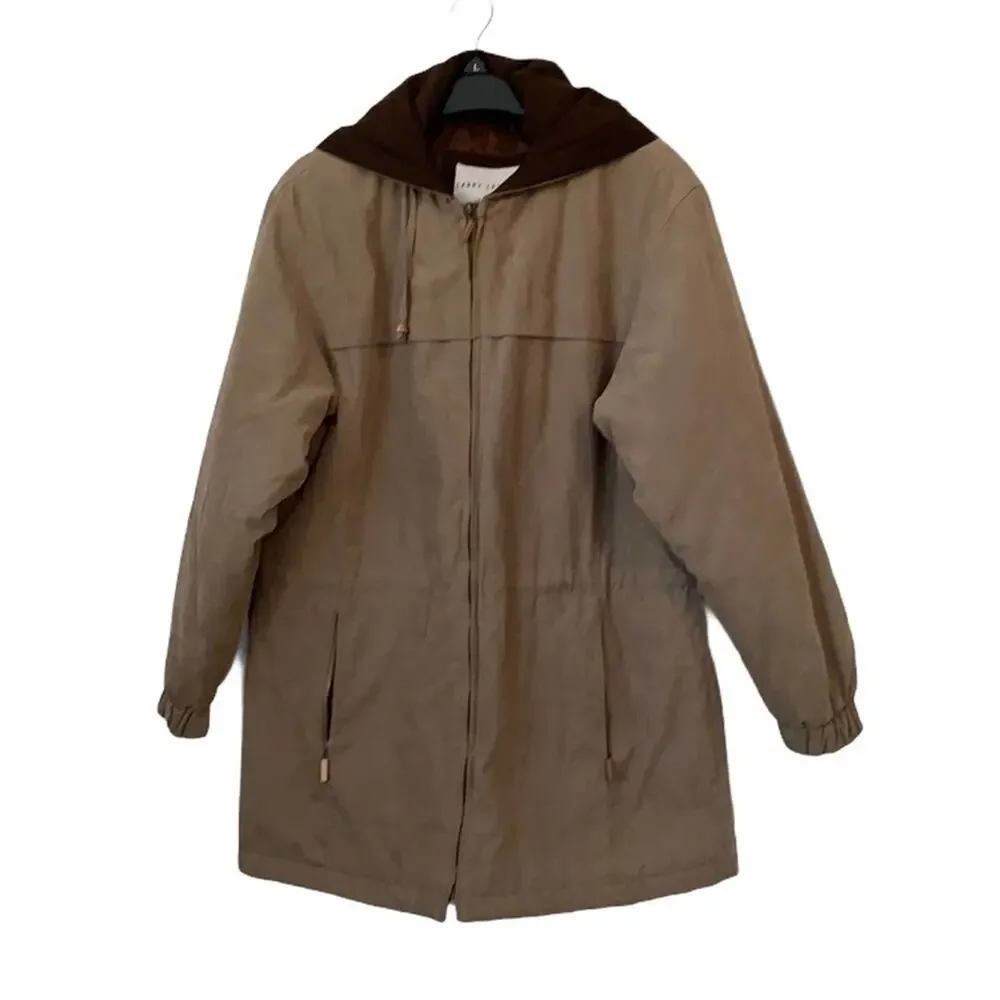 Larry Levine Sport Khaki Puffer Utility Jacket